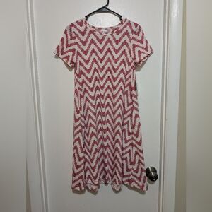 LuLaRoe Red and White Midi Dress NWT
